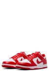 Nike Dunk Low Retro Basketball Sneaker In White/university Red/white