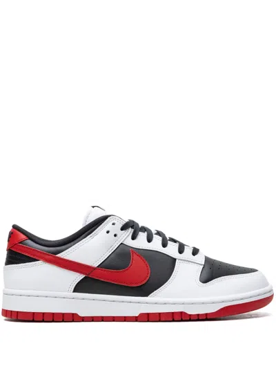 Nike Dunk Low Retro "black/university Red" Sneakers In White
