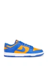 Nike Dunk Low Retro Sneakers In Blue And Orange In Bright Ceramic & Royal University Red