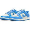Nike Dunk Low Retro Casual Shoes Size 7.5 Leather In Coconut Milk/blue/gym Red
