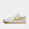 Nike Dunk Low Retro Casual Shoes (men's Sizing) In White/university Gold/summit White