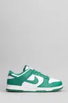 Nike Dunk Low Retro Sneakers In Green Leather In Multi