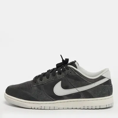Pre-owned Nike Dunk Low Retro Prm Zebra Animal Pack Size 45 Multicolor Leather And Suede Sneakers