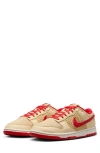 Nike Dunk Low Retro Se Casual Shoes In Pale Vanilla/ Red
