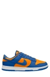 Nike Dunk Low Retro Sneakers In Blue And Orange In Bright Ceramic/ Team Royal
