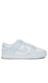Nike Dunk Low Retro Sneakers In Baby Blue And White In White & Glacier Blue