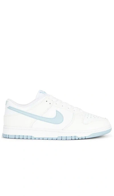 Nike Dunk Low Retro Sneaker In White  Light Armory  Blue  & Summit Whit