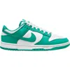 Nike Dunk Low Retro Sneakers In Green Leather In Multi
