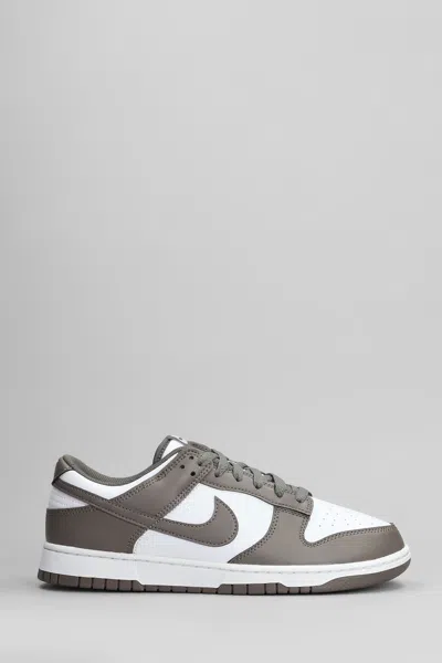 Nike Dunk Low Retro Sneakers In Grey Leather In Gray