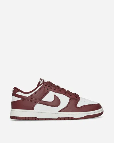 NIKE DUNK LOW RETRO SNEAKERS WHITE / REDWOOD