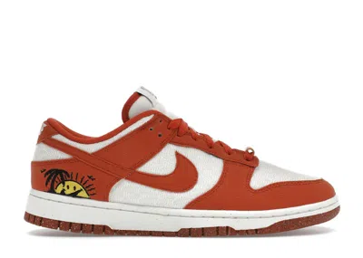 Pre-owned Nike Dunk Low Retro Sun Club Burn Sunrise (women's) Sneakers In Sail/black/vivid Green