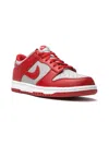 Nike White/red Dunk Low Retro Sneakers In Red