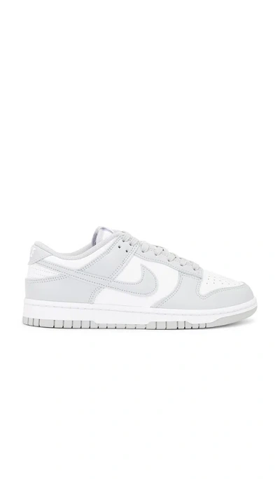 Nike Dunk Low Retro "two Tone Grey" Sneakers In White