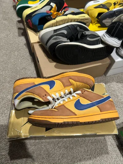 Pre-owned Nike Dunk Low Sb Newcastle Shoes In Yellow