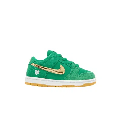 Pre-owned Nike Dunk Low Sb Td 'st. Patrick's Day' | Green | Infant Size 8