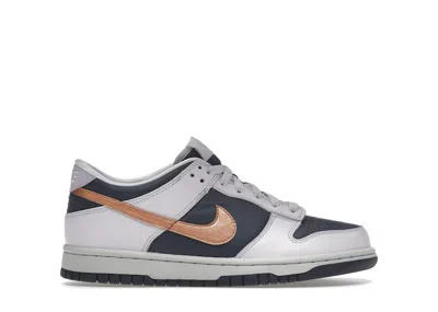 Pre-owned Nike Dunk Low Se Copper Swoosh Sneakers In Thunder Blue/barely Grape/violet Frost