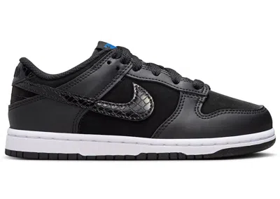 Pre-owned Nike Dunk Low Se Croc Sneakers In Black/white/game Royal