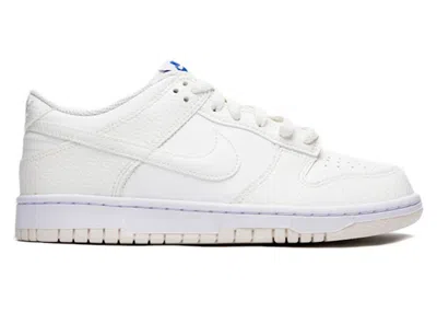 Pre-owned Nike Dunk Low Se Croc Sneakers In Sail/white