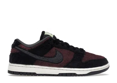 Pre-owned Nike Dunk Low Se Fleece Pack (women's) Sneakers In Burgundy Crush/black/white