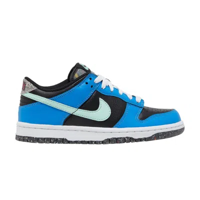 Pre-owned Nike Dunk Low Se Gs 'black Light Photo Blue Mint Foam' | Kid's Size 7