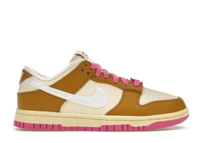 Pre-owned Nike Dunk Low Se Just Do It Pink (women's) Sneakers In Bronzine/playful Pink/alabaster In Multi