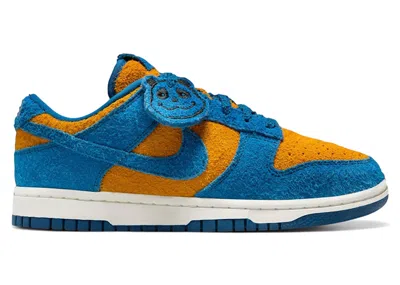 Pre-owned Nike Dunk Low Se Pandamonium Suede (women's) Sneakers In Yellow Ochre/court Blue/sail
