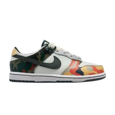 Pre-owned Nike Dunk Low Se Ps 'sail Multi-camo' | Multi-color | Kid's Size 10.5