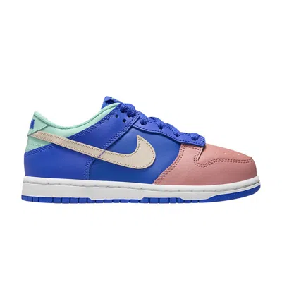 Pre-owned Nike Dunk Low Se Ps 'salmon Toe' | Blue | Kid's Size 13