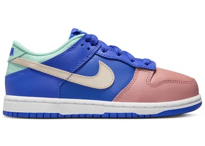 Pre-owned Nike Dunk Low Se Salmon Toe Sneakers In Hyper Royal/emerald Rise/red Stardust