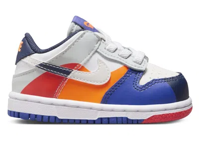 Pre-owned Nike Dunk Low Se Sneakers In White/light Silver/midnight Navy Blue