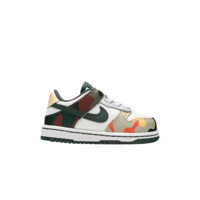 Pre-owned Nike Dunk Low Se Td 'sail Multi-camo' | Multi-color | Infant Size 5