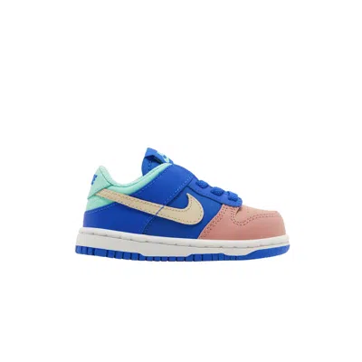 Pre-owned Nike Dunk Low Se Td 'salmon Toe' | Blue | Infant Size 7
