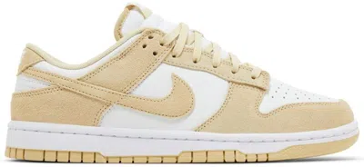 Nike Dunk Low Se Team Gold Suede In White/team Gold/white
