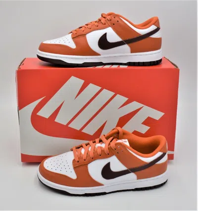 Pre-owned Nike Dunk Low Shoes Women's Size 8 "bronze Eclipse" Mesa Orange Dq4697-800 In White
