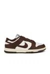 Nike White & Brown Dunk Low Sneakers In Sail Cacao