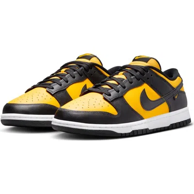 Nike Dunk Low Sneaker In Black/university Gold/white