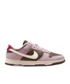 Nike Dunk Low Leather And Suede Sneakers In Brown