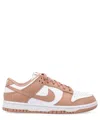 Nike Dunk Low Leather Sneakers In Pink