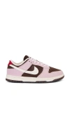 Nike Dunk Low Leather And Suede Sneakers In Brown