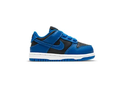 Pre-owned Nike Dunk Low Sneakers In Black/hyper Cobalt Blue/white