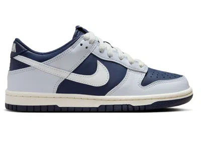Pre-owned Nike Dunk Low Sneakers In Football Grey/summit White/midnight Navy Blue