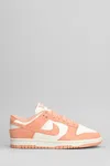 Nike Dunk Low Sneakers In Orange Suede And Leather