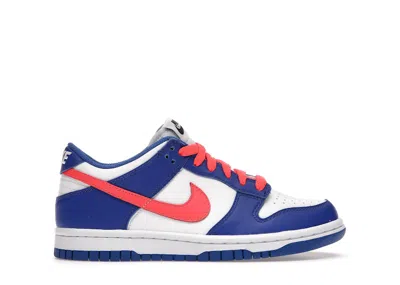 Pre-owned Nike Dunk Low Sneakers In White/bright Crimson/game Royal