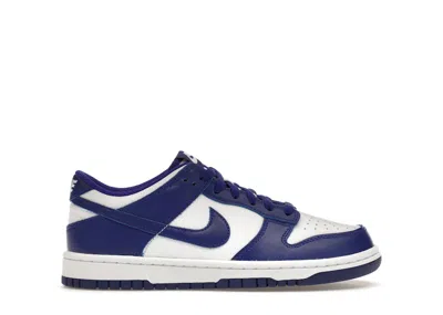 Pre-owned Nike Dunk Low Sneakers In White/concord/university Red In Multi