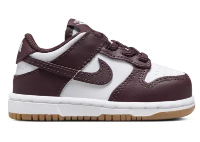 Pre-owned Nike Dunk Low Sneakers In White/gum Light Brown/burgundy Crush In Multi