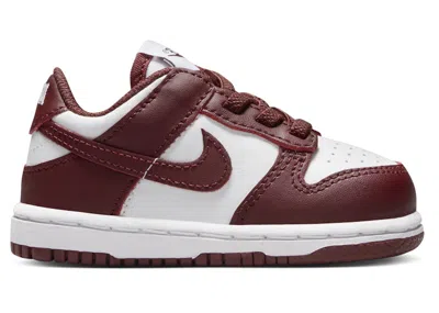 Pre-owned Nike Dunk Low Sneakers In White/gym Red/redwood In Multi