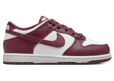 Pre-owned Nike Dunk Low Sneakers In White/gym Red/redwood