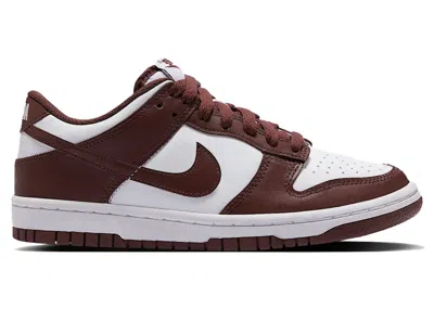 Pre-owned Nike Dunk Low Sneakers In White/gym Red/redwood