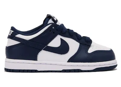 Pre-owned Nike Dunk Low Sneakers In White/midnight Navy Blue