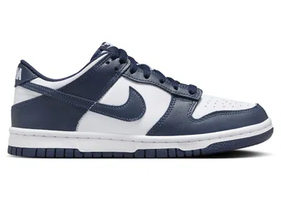 Pre-owned Nike Dunk Low Sneakers In White/midnight Navy Blue